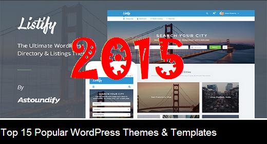 Top 15 Popular WordPress Themes & Templates