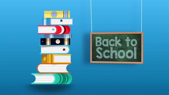 Back to School Animation with Books