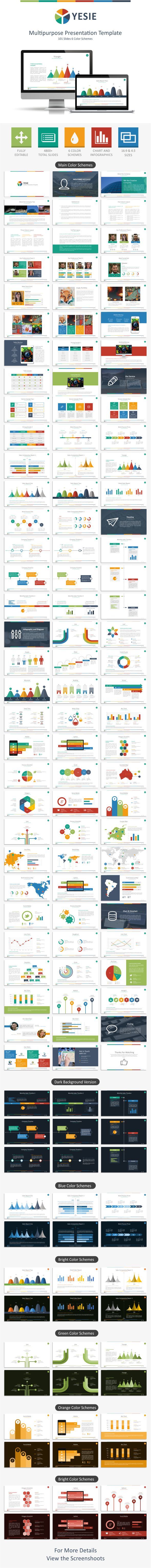 Yesie - Multipurpose Presentation Template - PowerPoint Templates Presentation Templates