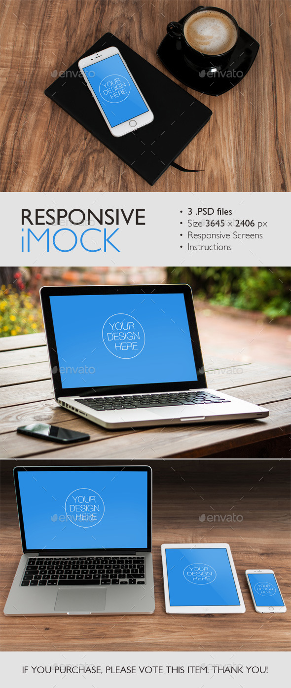 Responsive iMock - Product Mock-Ups Graphics