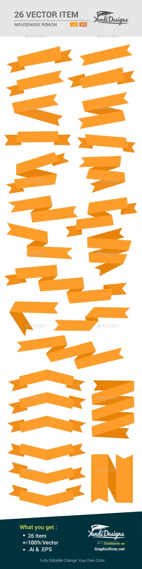 Retro Ribbons - Decorative Vectors