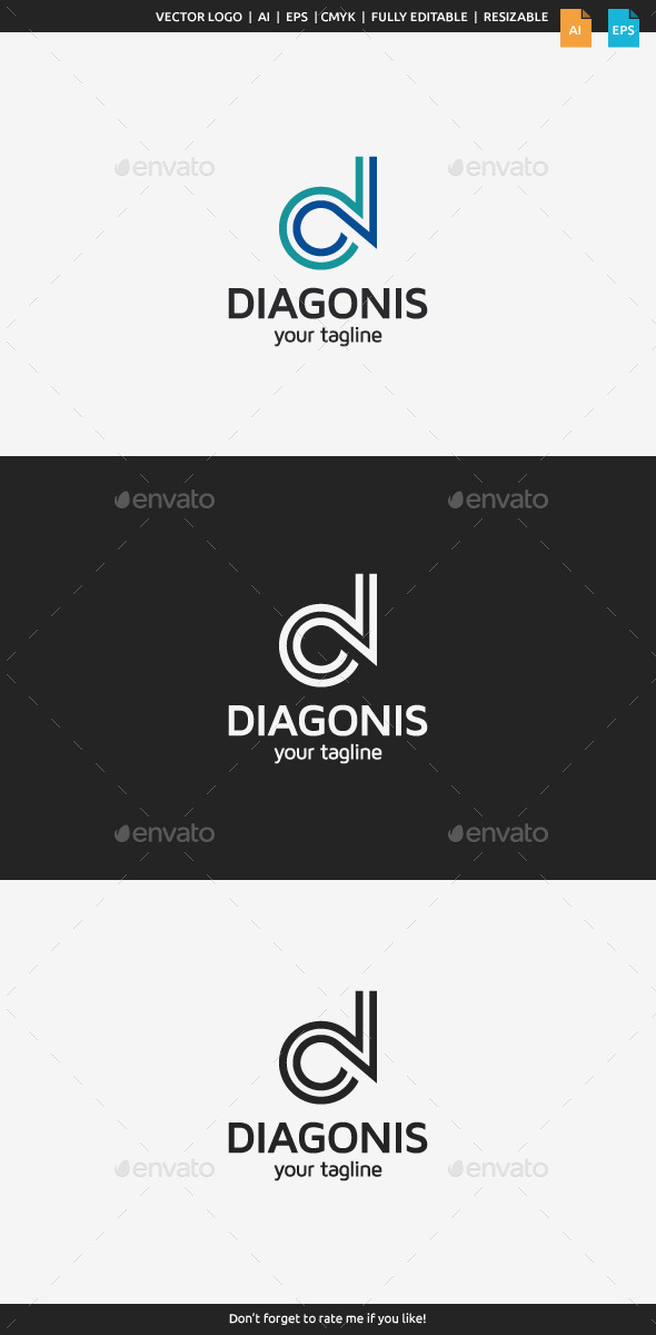 Diagonis - Letter D - Letters Logo Templates