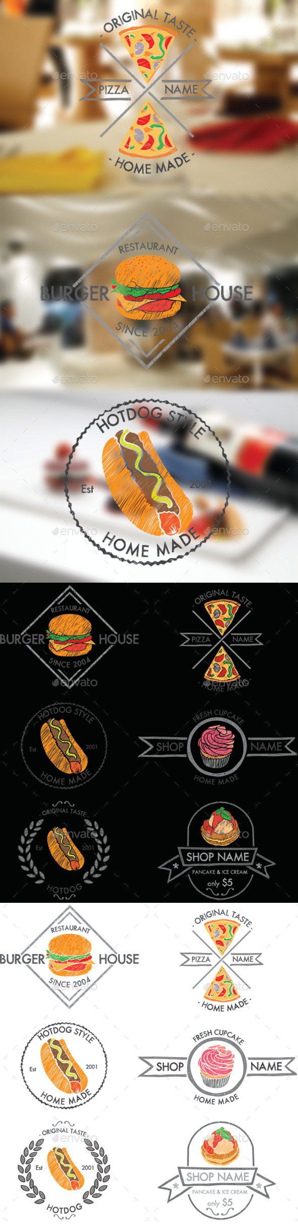 Food Badges - Food Objects