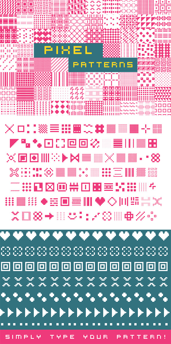 Pixel Patterns - Ding-bats Fonts