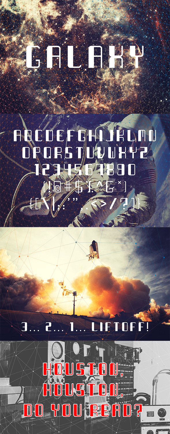 Galaxy Typeface - Futuristic Decorative
