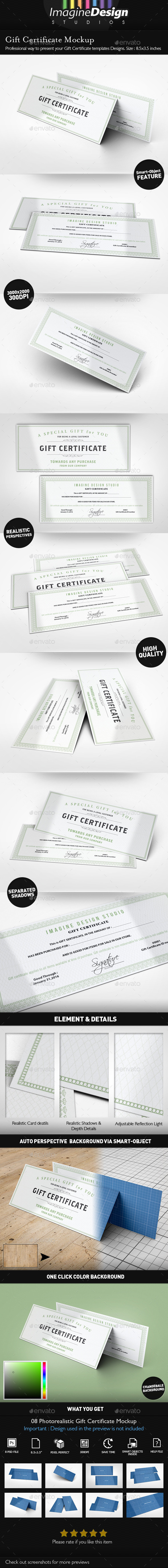 Gift Certificate Mockup - Miscellaneous Print