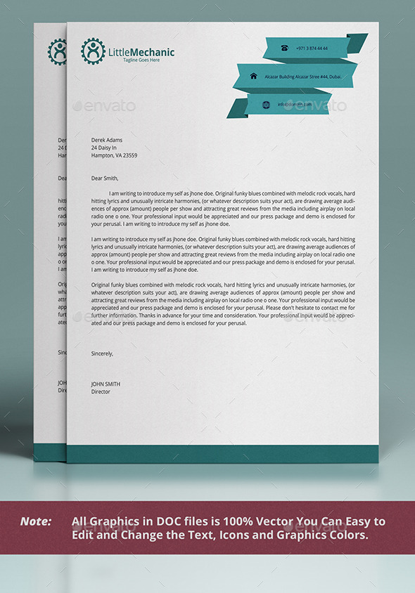 Letterhead Design - Stationery Print Templates