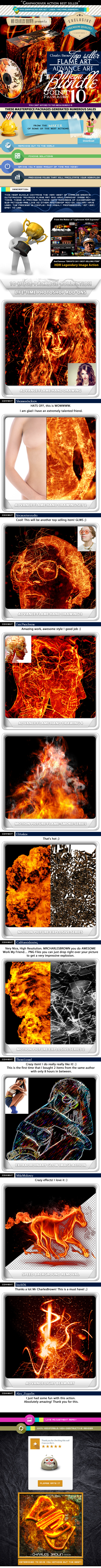 All Charles Brown's Advance Flame Art Bundle - Photo Effects Actions