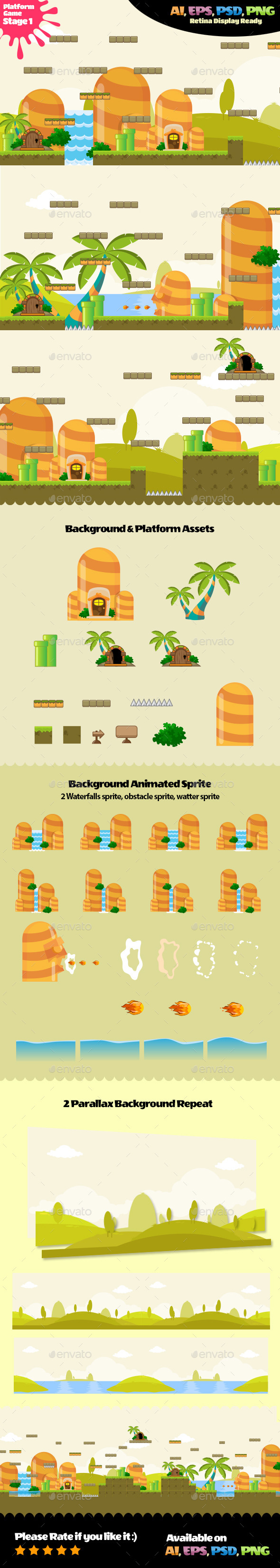 Platform Assets Stage 01 - Game Kits Game Assets