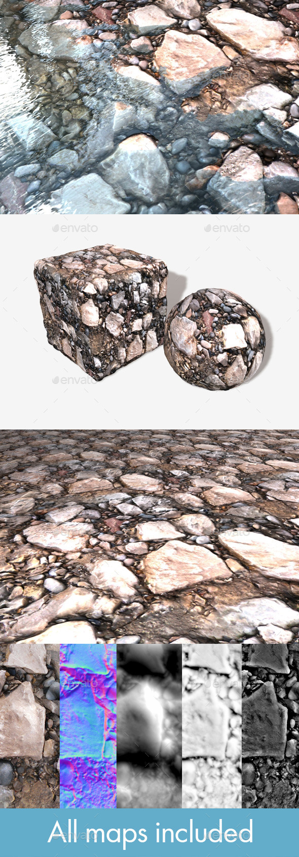 Ground Rocks Seamless - 3Docean 10700355