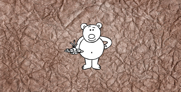 Cartoon Teddy Bear Cooks