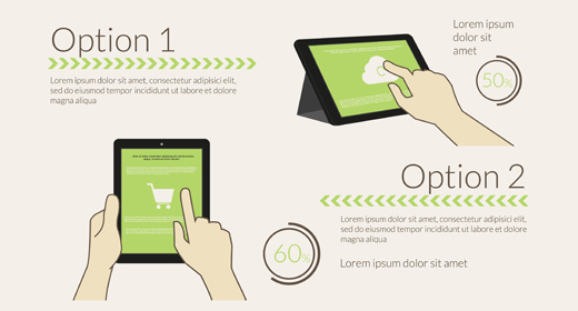 Infographics and process illustrations