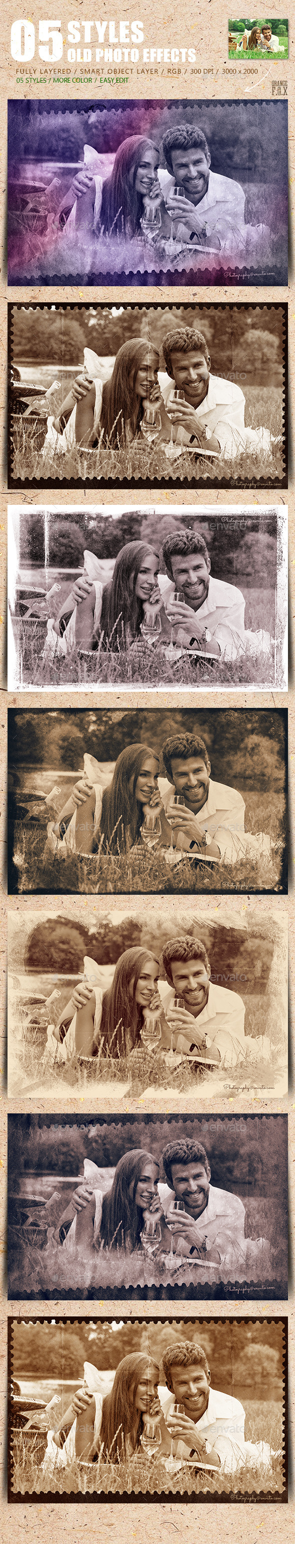 05 Styles - Old Photo Effect - Artistic Photo Templates
