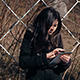 Young Woman Uses Tablet Computer Outdoor - VideoHive Item for Sale