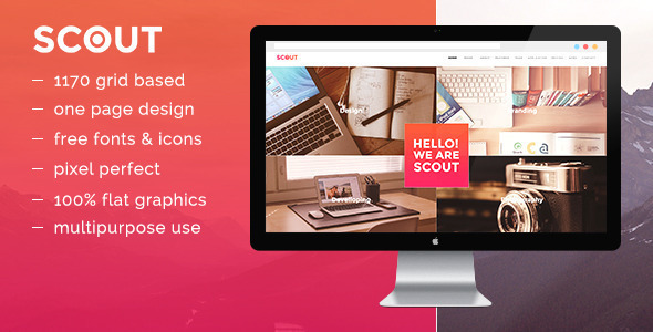 Exceptional Scout - OnePage Portfolio Template