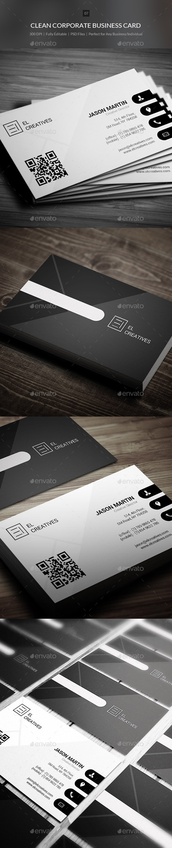 Clean Corporate Business Card - 07 - Corporate Business Cards