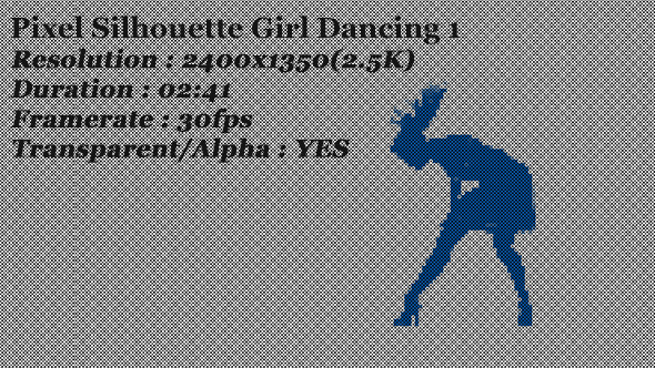 Pixel Silhouette Girl Dancing 2 alt