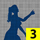 Pixel Silhouette Girl Dancing 3 - VideoHive Item for Sale