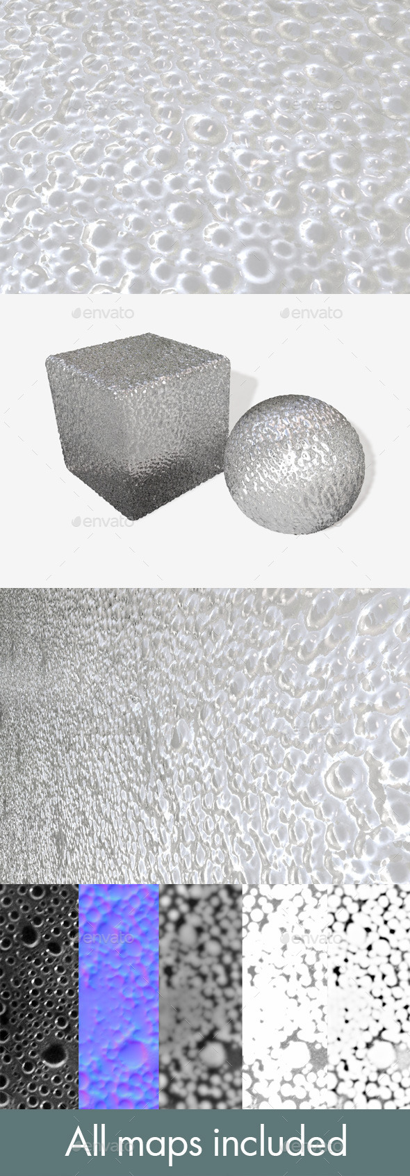 Water Droplets Seamless - 3Docean 10718767