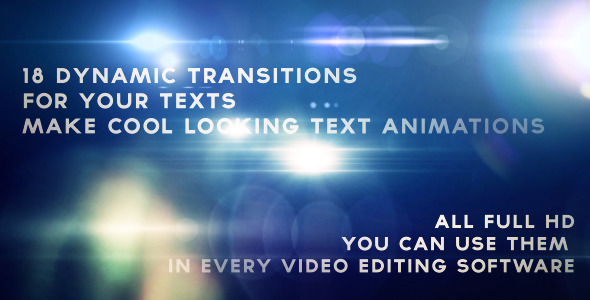 Text Flare Flash Transitions Vol.2