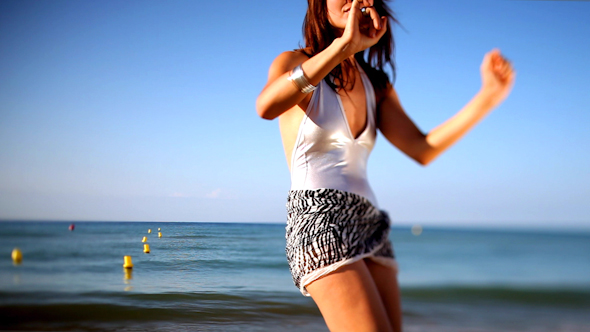 Beautiful Woman Beach Sea Fun 48 alt