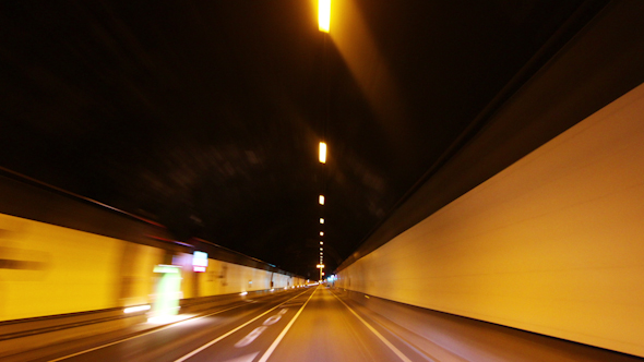 Driving Through Tunnel Lights 3, Stock Footage | VideoHive