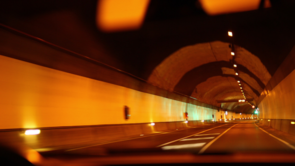 Timelpase Driving Through Tunnel Lights 4k 3 alt