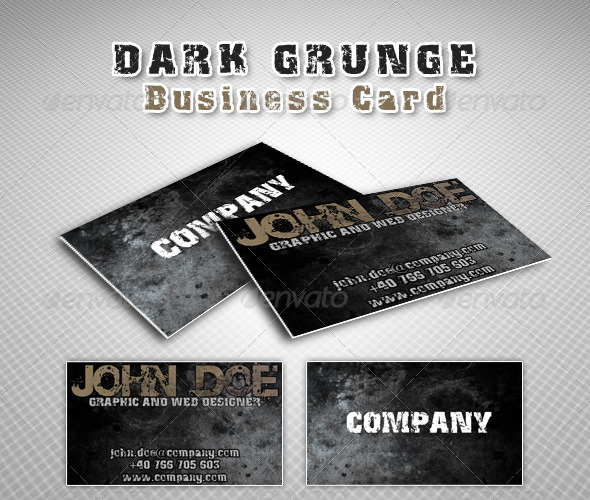 Dark grunge business card - Grunge Business Cards