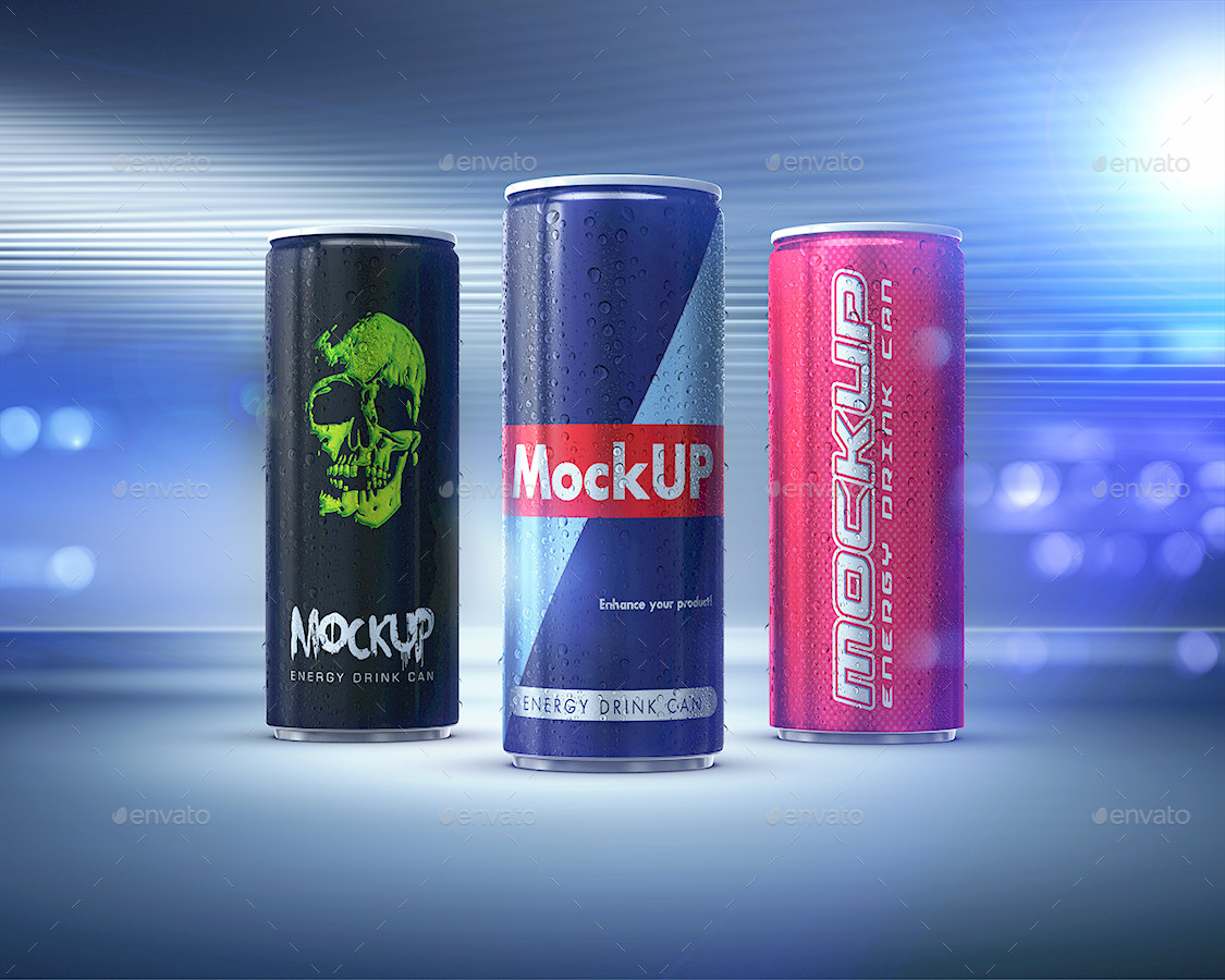 Energy Drink Can Mockup by goner13 | GraphicRiver