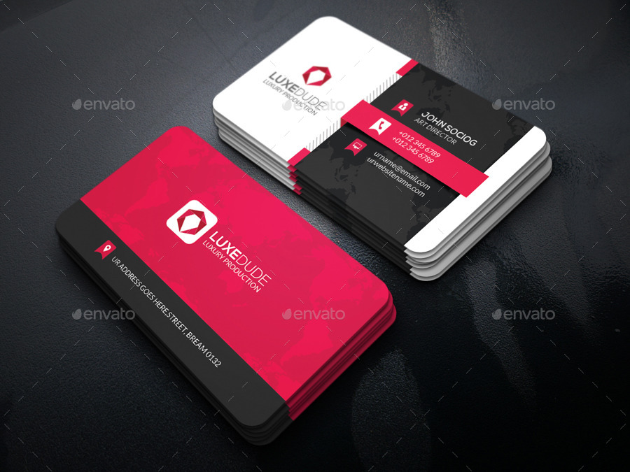 Flat Business Card, Print Templates | GraphicRiver