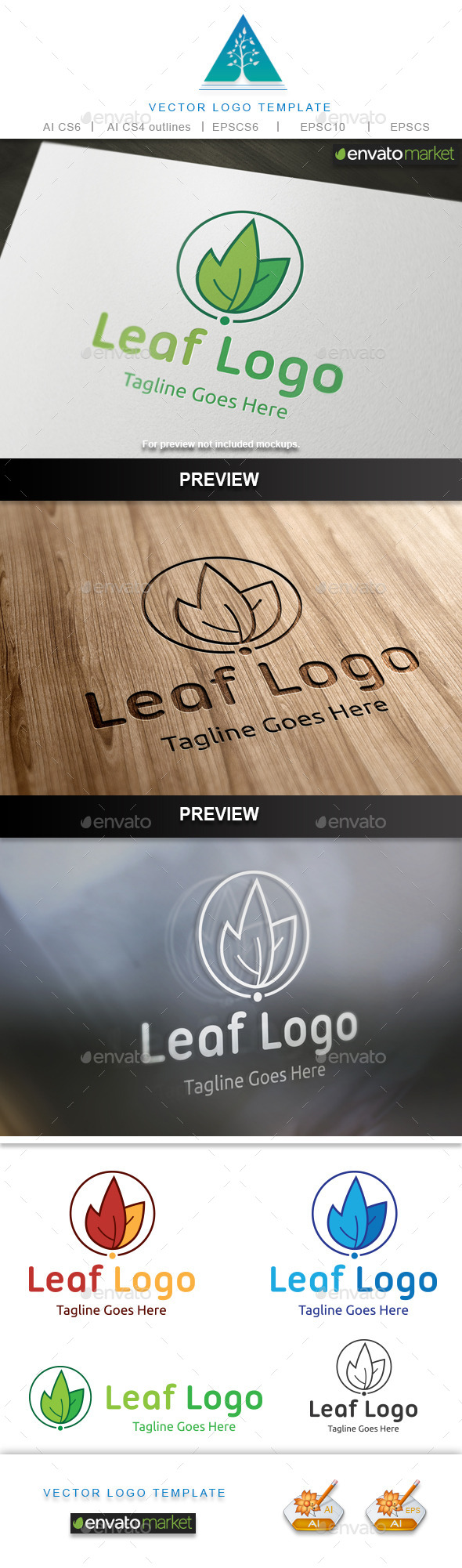 Leaf Logo - Nature Logo Templates