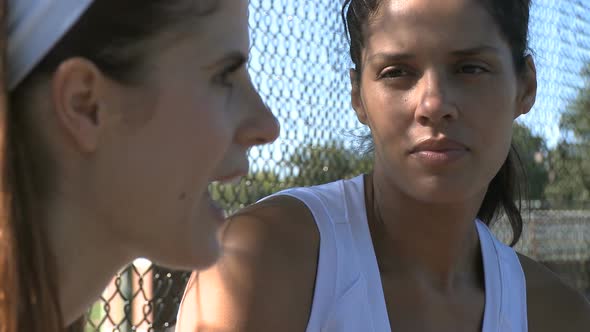 Friends Have A Chat After Tennis (2 Of 4)
