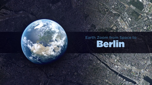 Berlin (Germany) Earth Zoom to the City from Space