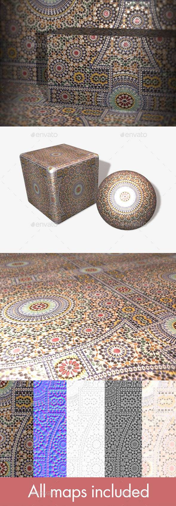 Moroccan Tiles Seamless - 3Docean 10756027