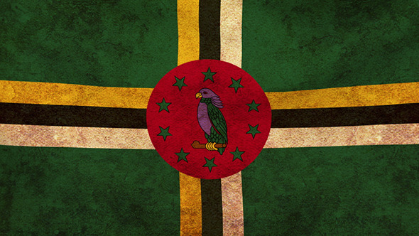 Dominica Flag Grunge
