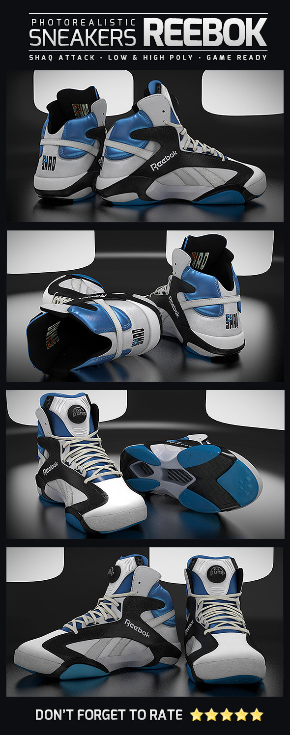 Sneakers Reebok Shaq - 3Docean 10760693