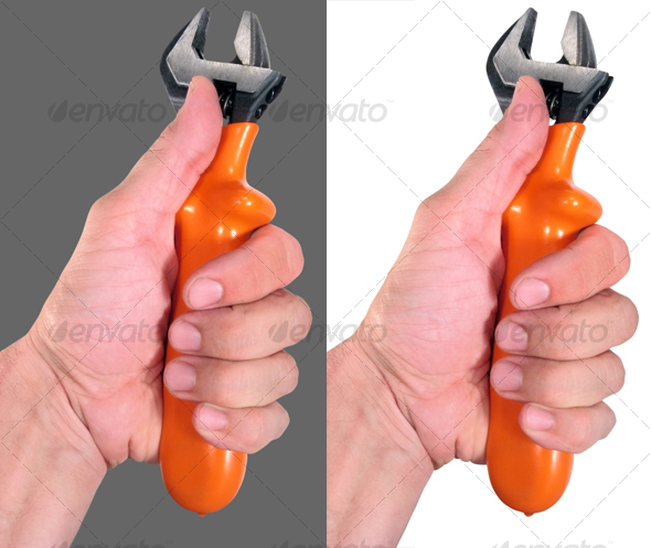 Thumb up and tool - Industrial & Science Isolated Objects