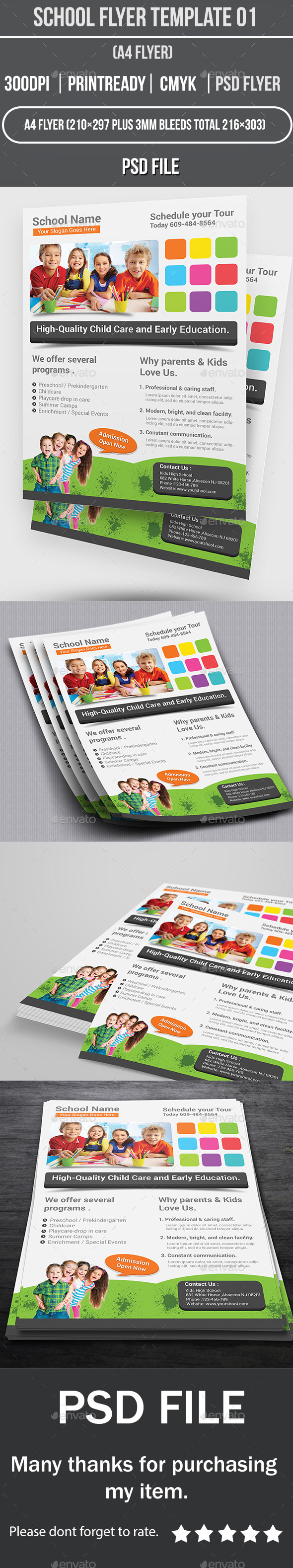 School Flyer Template 01 - Corporate Flyers