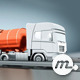 Tanker Gas Truck on the Highway Side View - VideoHive Item for Sale