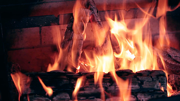 Fire in Fireplace alt