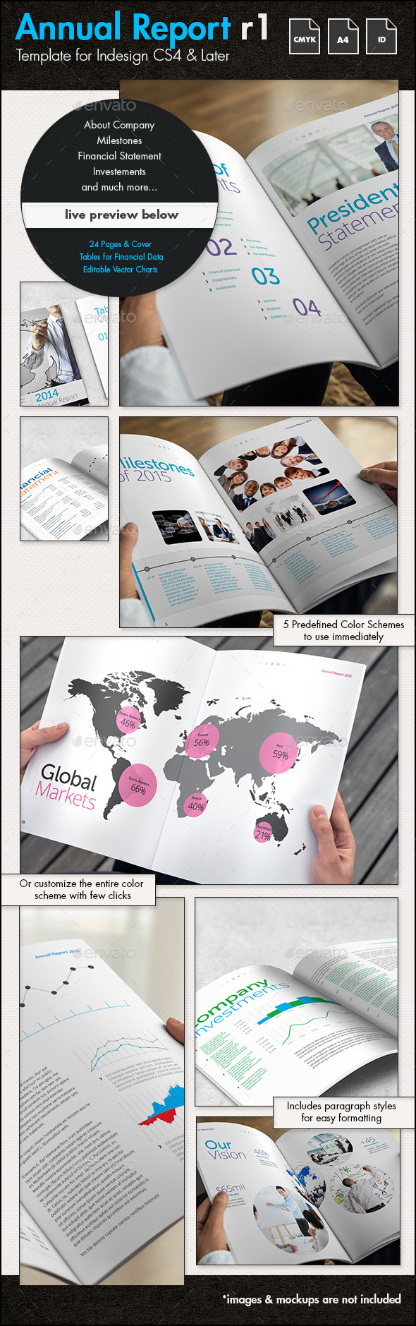 Annual Report r1 Template - A4 Portrait - Corporate Brochures