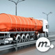Tanker Gas Truck on the Highway Back View - VideoHive Item for Sale