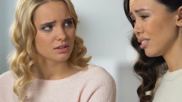 Female Friends Discussing Problems, Empathizing and Supporting Each Other alt