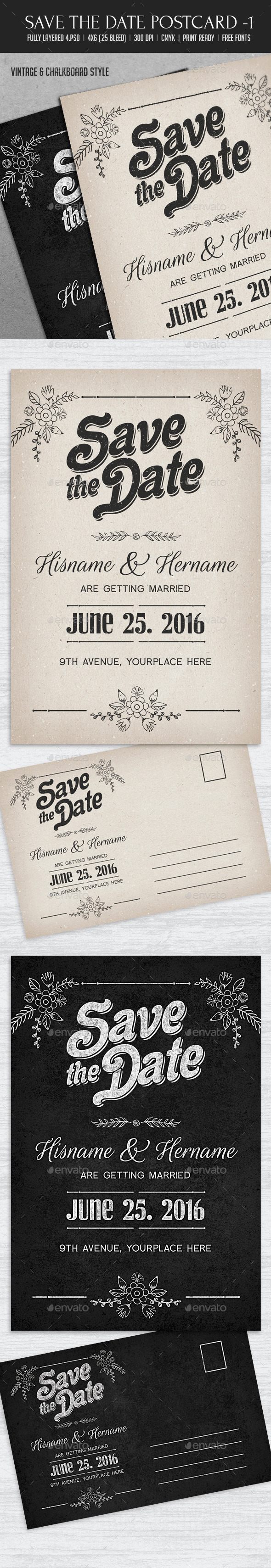 Save The Date Postcard 1