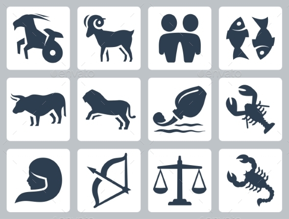 Zodiac Icons From Graphicriver