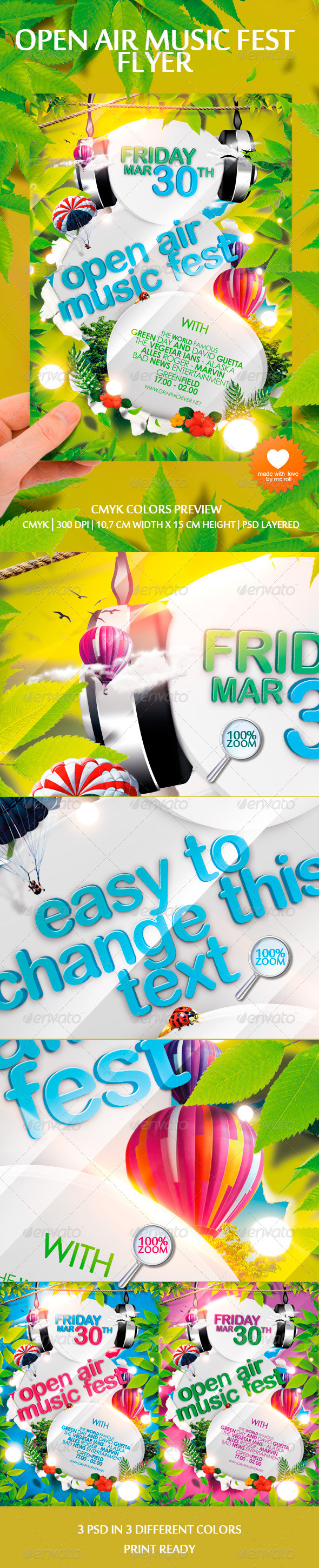 Open Air Music Fest Flyer - Clubs & Parties Events