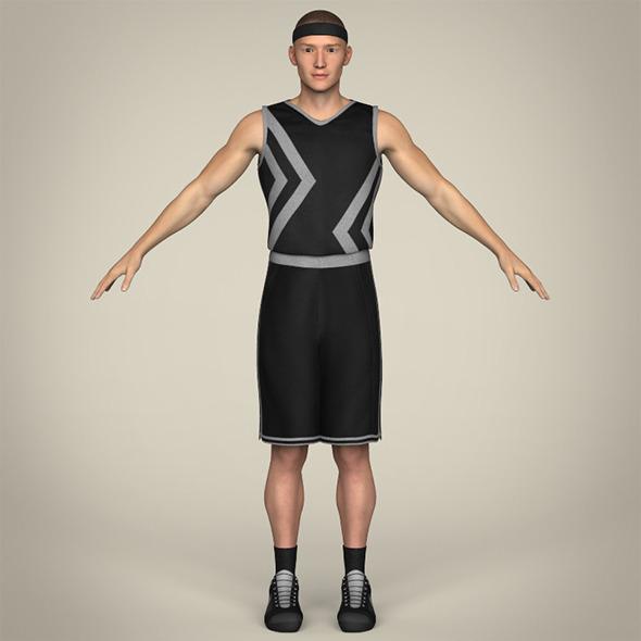 Realistic Male Basketball - 3Docean 10783224