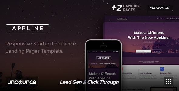 AppLine - Startup Unbounce Template