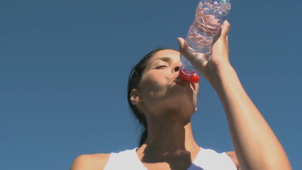 Female Athlete Drinks Water (4 Of 4)