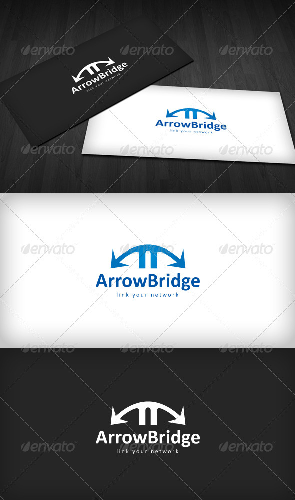 Arrow Bridge Logo - Vector Abstract